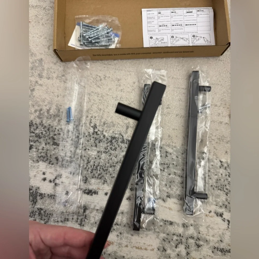 🛍🏙3️⃣ for $1️⃣5️⃣ 🆕 Bundle of 3 Amazon Ravinte matte black 10” cabinet pulls